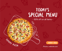 Today's Special Pizza Facebook post Image Preview