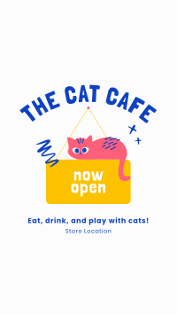 Cat Cafe Facebook Story Design