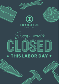 Closed for Labor Day Flyer Design
