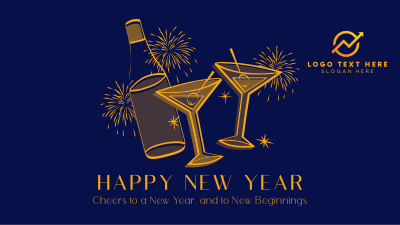 New Year Cheers Facebook event cover Image Preview