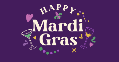 Mardi Gras Toast Facebook ad Image Preview