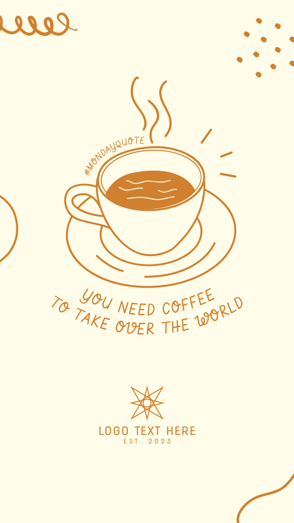 Monday Coffee Quote Instagram Story Design Image Preview