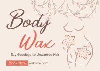 Body Waxing Service Postcard Image Preview