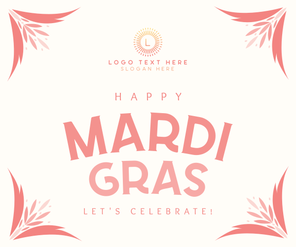 Festive Mardi Gras Facebook Post Design Image Preview