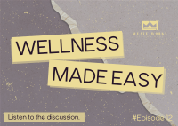 Easy Wellness Podcast Postcard Image Preview