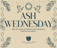 Rustic Ash Wednesday Facebook Post Design