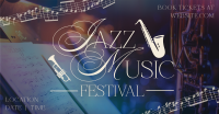 Modern Nostalgia Jazz Day Facebook Ad Design