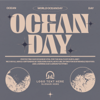 Retro Ocean Day Instagram post Image Preview