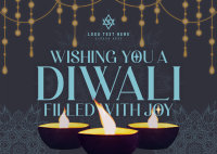 Traditional Diwali Greeting Postcard Design