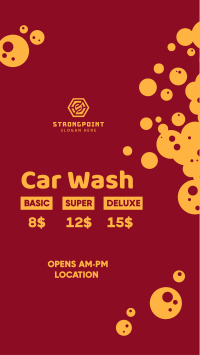 Car Wash Promotion Facebook Story Design