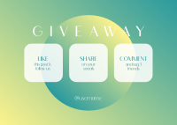 Gradient Planet Giveaway Postcard Image Preview