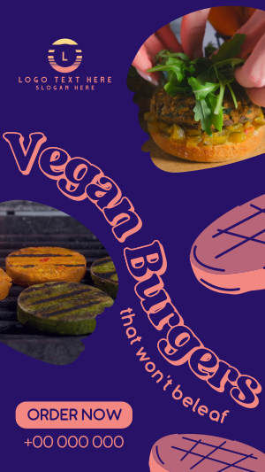 Vegan Burgers Facebook story Image Preview