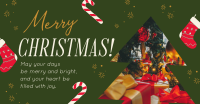Merry and Bright Christmas Facebook ad Image Preview