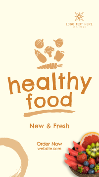 Fresh Healthy Foods Facebook Story Design