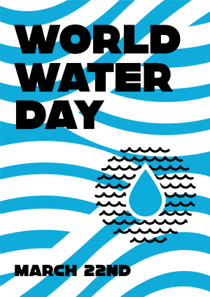 World Water Day Waves Flyer Image Preview