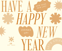 Quirky New Year Greeting Facebook Post Image Preview