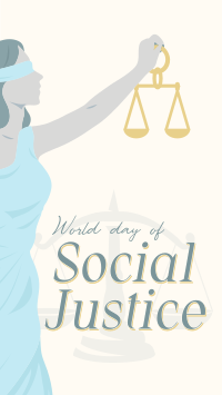Lady Justice Statue Facebook Story Design
