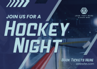 Ice Hockey Night Postcard Preview