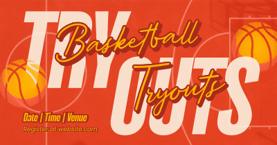 Basketball Game Tryouts Facebook ad Image Preview