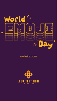 Emoji Day Lettering Facebook Story Design