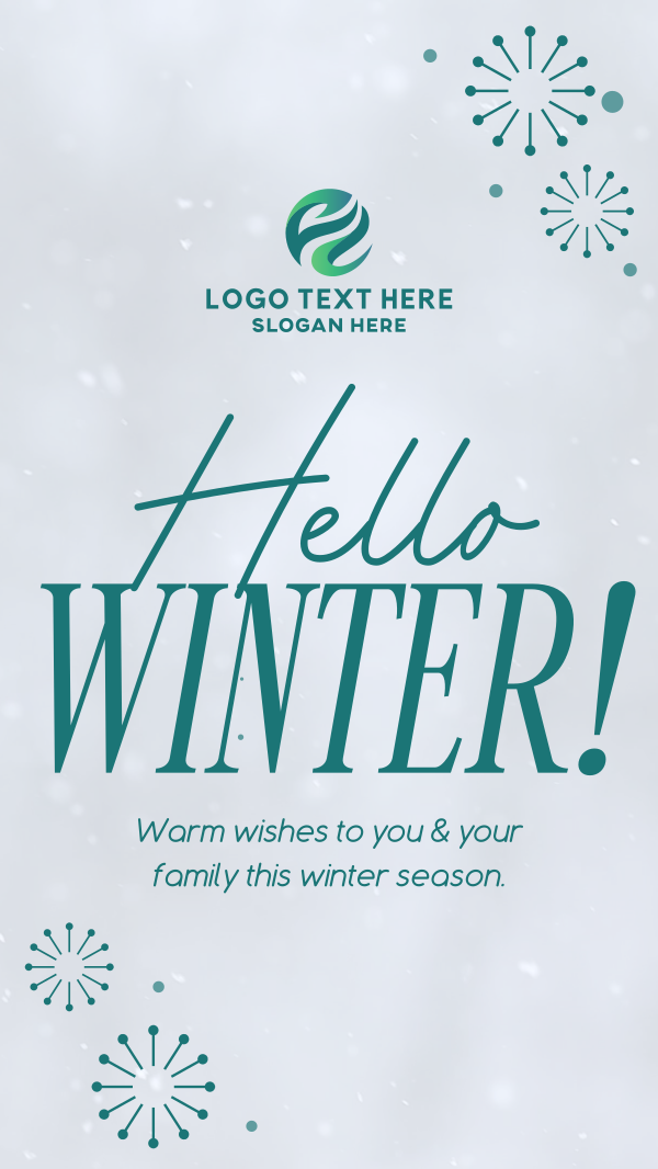 Winter Snowfall Instagram Story Design