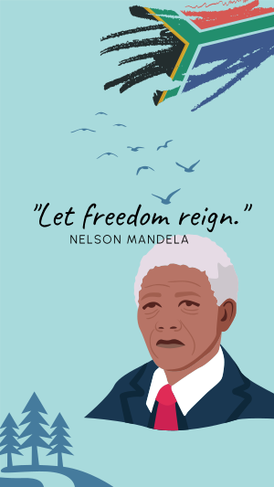 Nelson Mandela  Freedom Day Instagram story Image Preview