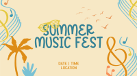 Fun Summer Playlist Facebook Event Cover Design