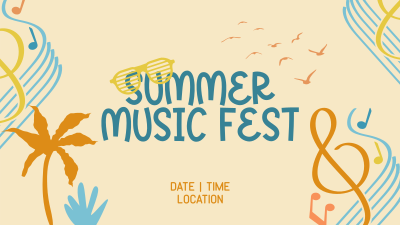 Fun Summer Playlist Facebook event cover Image Preview