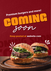 Burgers & More Coming Soon Poster Design
