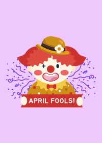 April Fools Clown Banner Poster Image Preview