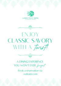 Classic Elegant Restaurant Poster Preview