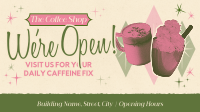 Midcentury Modern Coffee Shop Facebook Event Cover Image Preview
