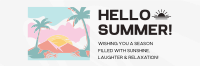 Minimalist Summer Greeting Twitter Header Image Preview