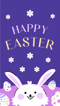 Easter Eggs & Bunny Greeting Instagram Reel Design