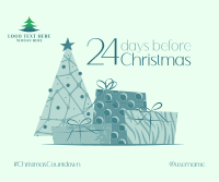 Fancy Christmas Countdown Facebook Post Design