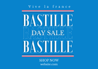 Happy Bastille Day Postcard Design