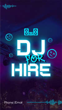 Hiring Party DJ Facebook Story Design