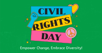 Bold Civil Rights Day Stickers Facebook Ad Image Preview