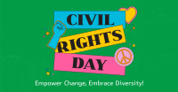 Bold Civil Rights Day Stickers Facebook ad Image Preview