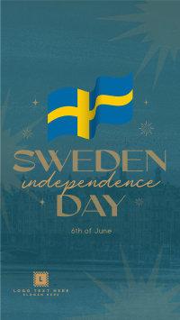 Modern Sweden Independence Day Facebook Story Design