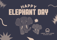 Artsy Elephants Postcard Image Preview