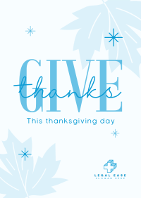 Minimalist Thanksgiving Poster Design