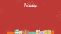 Happy Holiday Zoom Background Image Preview