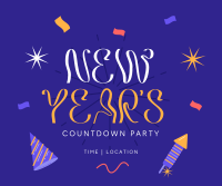 New Year Countdown Party Facebook Post Design