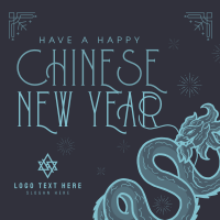 Majestic Chinese New Year Linkedin Post Design