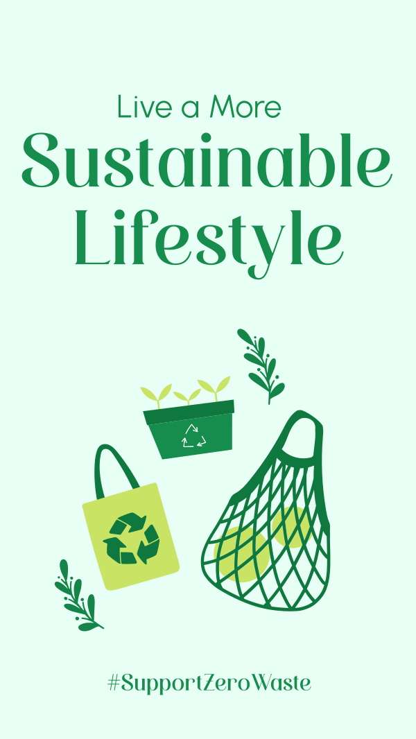 Sustainable Living Instagram Story Design