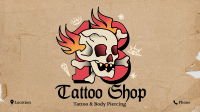 Traditional Skull Tattoo Facebook Event Cover Design