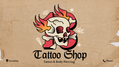 Traditional Skull Tattoo Facebook Event Cover Image Preview