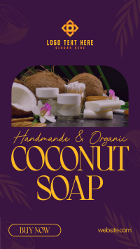 Organic Coconut Soap TikTok video Image Preview