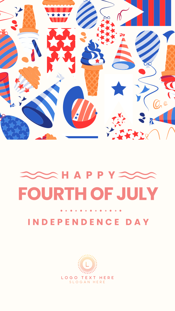 Fourth of July Party Instagram Story Design Image Preview